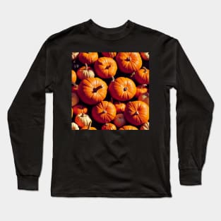 Pumpking Patch Pattern Long Sleeve T-Shirt